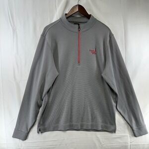FootJoy Pullover Mens XL Grey Striped Desert Willow Golf Resort Quarter Zip